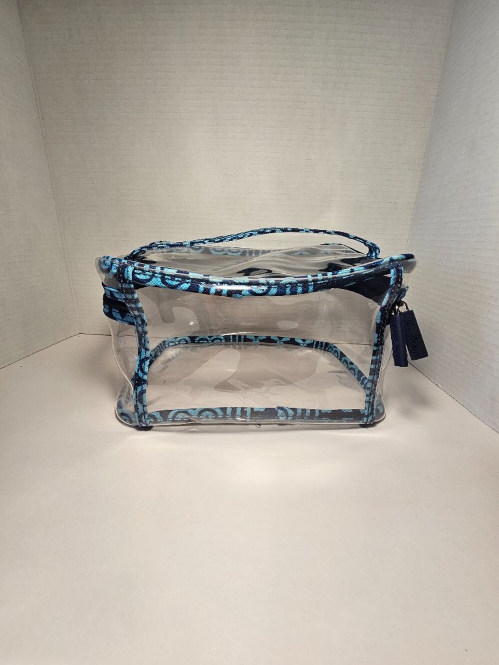 Vera Bradley Large Clear Cosmetic Organizer Cuban Tiles Makeup Bag Tote Purse - Picture 5 of 5